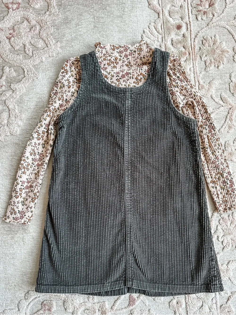 Corduroy and Floral Ribbed Jumper Set 5T